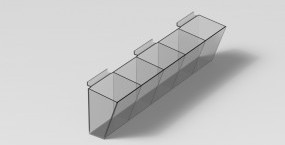 Container with Angled Front - 5 compartments Container with Angled Front - 5 compartments