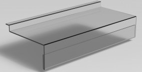 Shelf With 40mm Ticket Holder Shelf With 40mm Ticket Holder