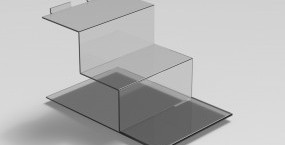 3 Tier Stepped Shoe Display - Slat Fix 3 Tier Stepped Shoe Display - Slat Fix