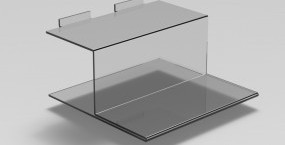 2 Tier Stepped Shoe Display - Slat Fix 2 Tier Stepped Shoe Display - Slat Fix