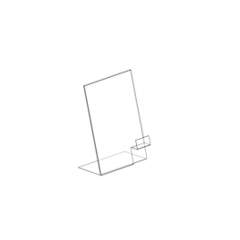 Acrylic L stand with card holder