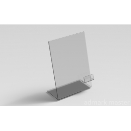 Acrylic L stand with card holder